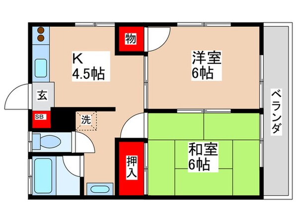 レジデンス武蔵野Ⅰの物件間取画像